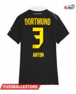 Günstige Borussia Dortmund Waldemar Anton #3 Auswärtstrikot Damen 2026-27 Kurzarm